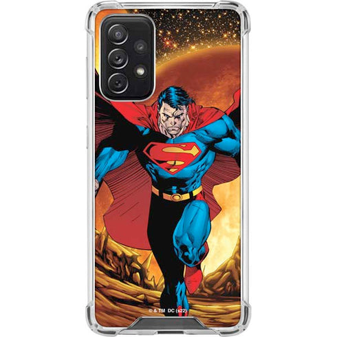 DC Comics Superman Action Pose Art By Jim Lee Galaxy A72 5G Clear Case